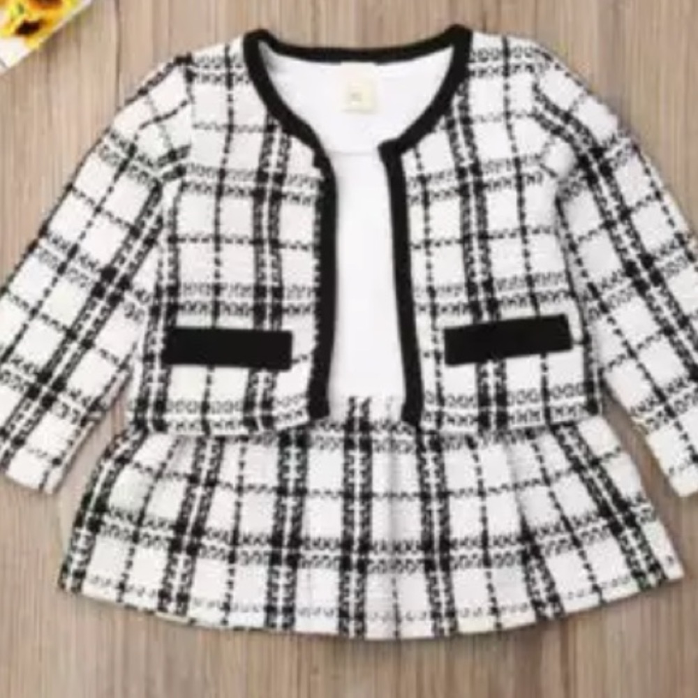 Kid’s Tweed Custom 2-Piece Designer Style Outfit 3-4T Toddler Girl’s Blogger